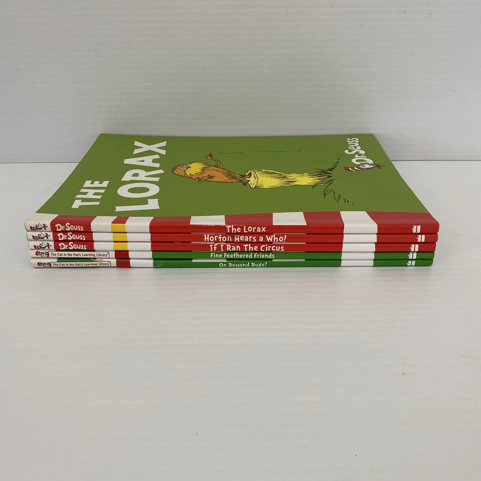 Cat In The Hat 5 Book Bundle | Lorax Horton The Circus Feathered Friends Bugs - Image 2 of 4
