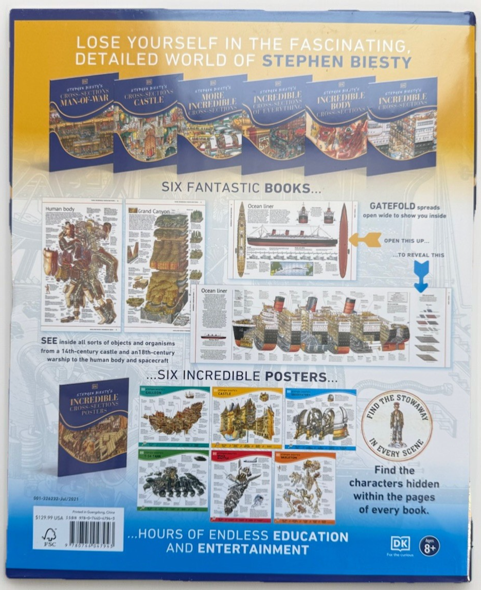 BRAND NEW Stephen Biesty's Incredible Cross-Section Collection Box