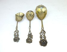 Tre Cucchiai D'Argento Intorno Al 1920 Cucchiai Hildesheimer Rose