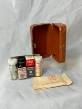 Mini maleta de cuero hecha a mano botiquín de primeros auxilios Toronto Canadá de colección