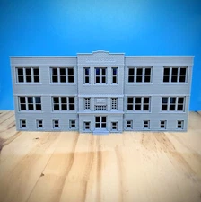 HO Scale - Large Brick School Belleville, Illinois - 1:87 Scale Building