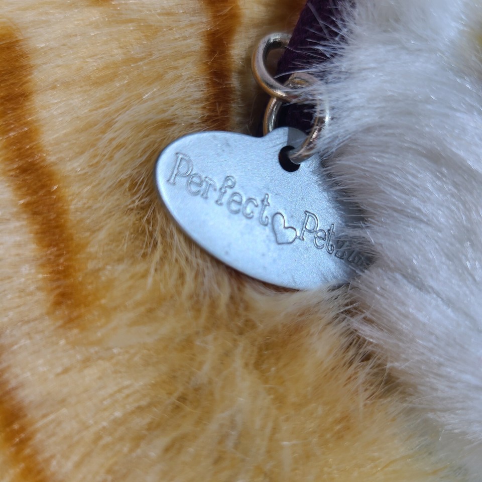 Perfect Petzzz Realistic Tabby Cat Stuffed Animal Toy Breathes Orange