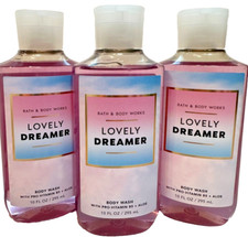 NEW Bath  Body Works Lot of 3 Bottles Lovely Dreamer Body Wash Shower 10 oz