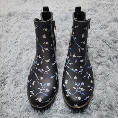 Lucky Brand Rain Bootie Lucky Brand Boots Womens 9M Black Floral