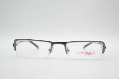 Enzo Gianni 4141 Silver Black Purple Half Rim Glasses Eyeglass Frame New