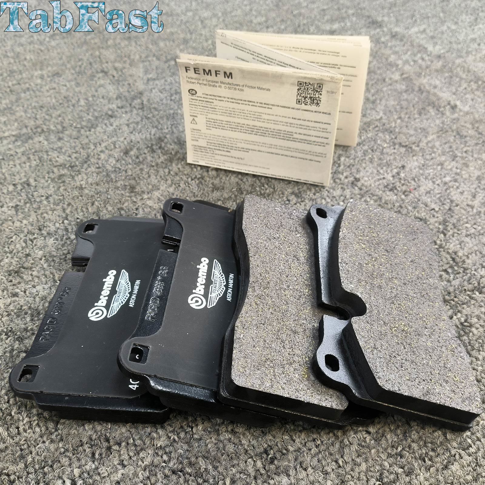 8D332C562BA Genuine Aston Martin DBS V12 Vantage Virage Ceramic Rear Brake Pads