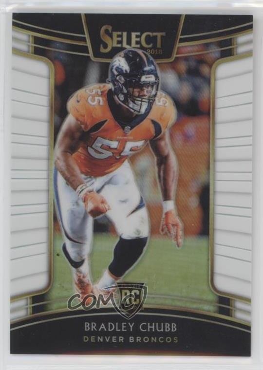 2018 Panini Select Concourse White Prizm /75 Bradley Chubb #78 Rookie RC