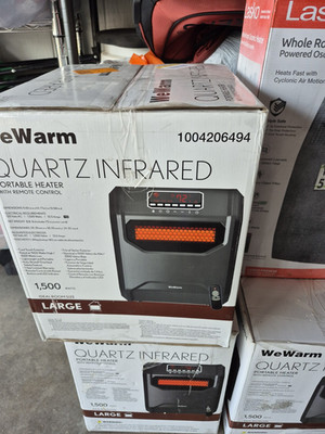 WeWarm Quartz Infrared Portable Space Heater 1500W Remote Control Black