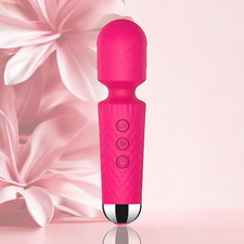 Upgraded Rechargeable Handheld Mini Massager Quiet Vibration Wand with 20 Modes