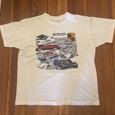 Vintage 90s Porsche Continued Dominance White T-Shirt Size XL Single Stitched
