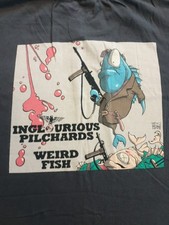 Men's Weird Fish T-Shirt Size XL Short Sleeve INGLOURIOUS PILCHARDS