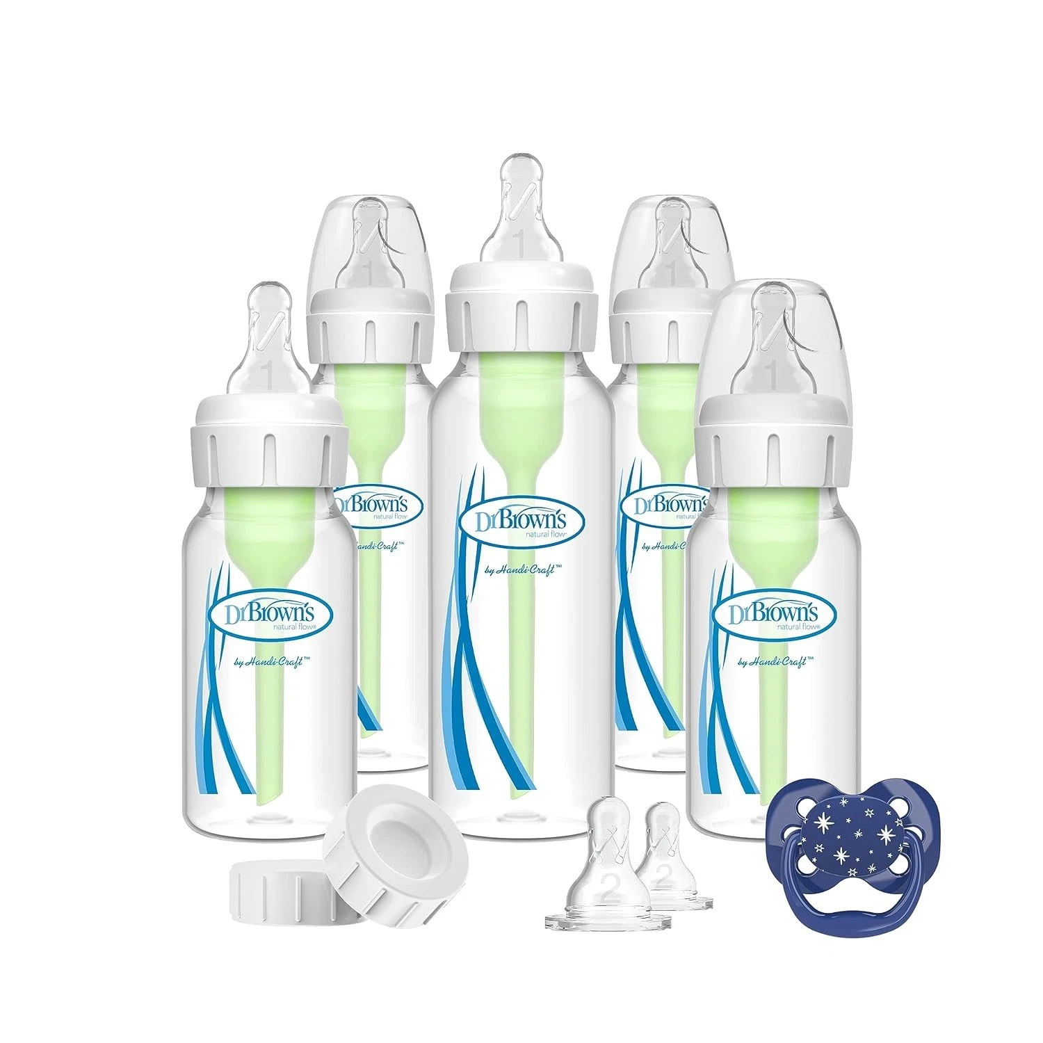 Dr. Brown's Natural Flow Anti-Colic 1 Count (Pack of 1), Baby Bottle Gift Set