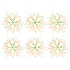 Artificial Flower Heads 5 Inch, Champagne 6 PCS - Spider Lily Silk Flowers