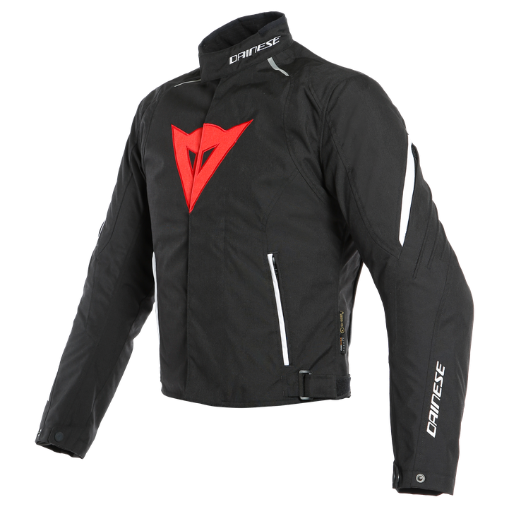 Dainese Laguna Seca 3 D-Dry Motorcycle Jacket Black/Lava-Red/Black CE Waterpr...
