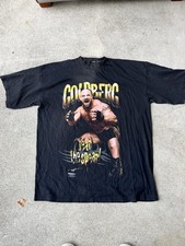 Vintage 1998 WCW Men XXL Black Goldberg "Fear The Spear " Pro Wrestling T-Shirt