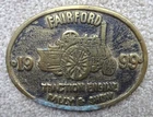 Vintage 1999 Brass Plaque FAIRFORD TRACTION ENGINE RALLY & SHOW