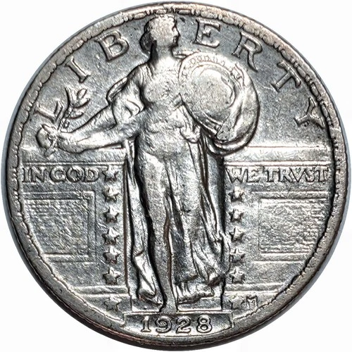 1928 P STANDING LIBERTY SILVER QUARTER 25C US COIN LUSTER EF XF AU UNC FREE SHIP