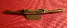" W S T" Vintage Wooden Spoke Shave Spokeshave Scraper Tool w/ Brass