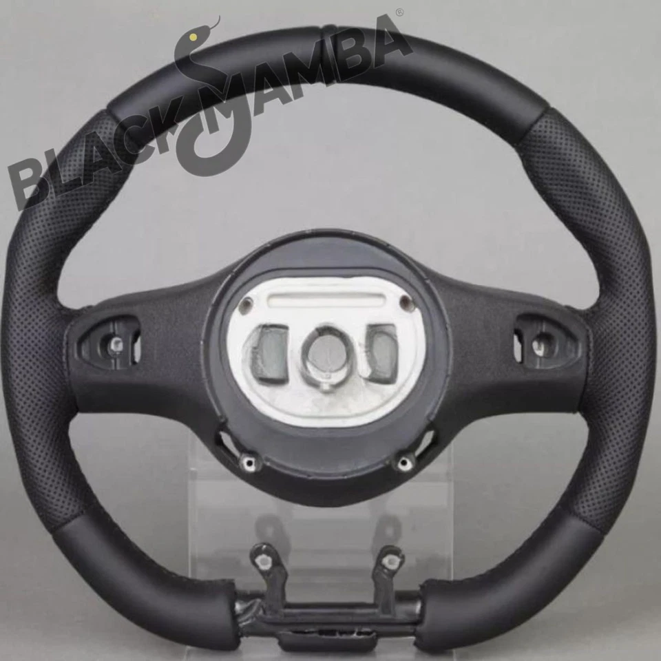 For 2018+ Mercedes-Benz A C G Class AMG Full Black Leather Sport Steering Wheel - Imagem 3 de 4