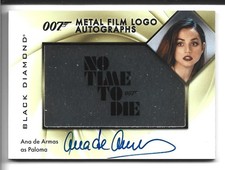 2025 UD James Bond Black Diamond Ana de Armas Metal Logo Achievement Auto SP /25