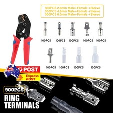 For Ford/Mazda 900Pcs Spade Crimp Terminals Kit Copper Electrical Connectors