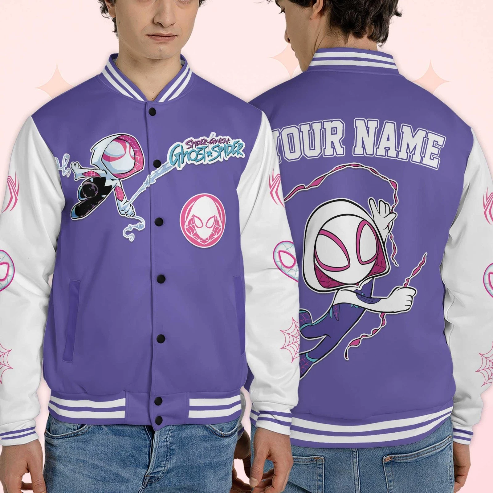 Personalized Spider Gwen Supehero Ghost-Spider Gift For Fan Baseball Jacket