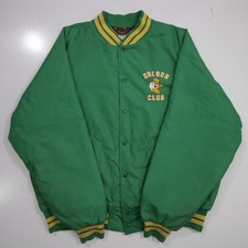 Vintage Oregon Club Green Quilted Jacket Adult 2XL Pla-Jac Made in USA Ducks