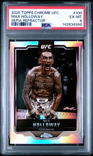 2026 Topps Chrome UFC Max Holloway [Superfractor] #100 card