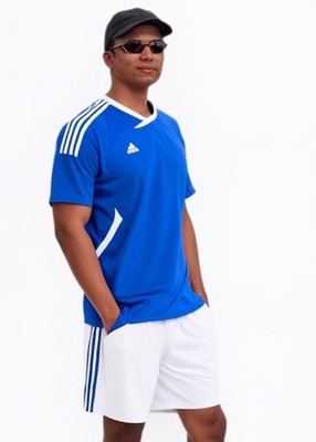 Adidas Y2K Vintage Soccer Tiro Shirt Jersey Blue White Climalite