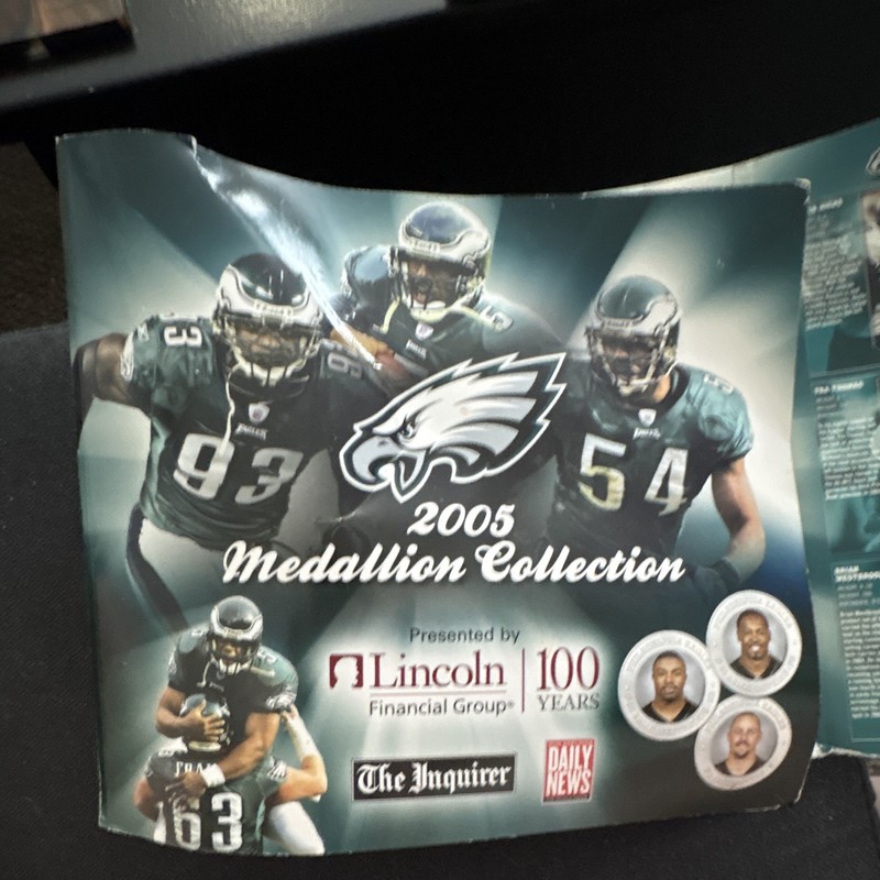 Philadelphia Eagles 2005 Vintage Medallion Collection Sports Coins Set
