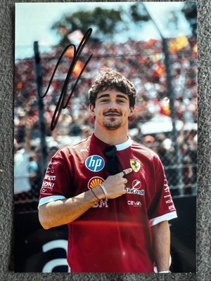 Original Autogramm Charles Leclerc Ferrari Formel 1 Handsigniert