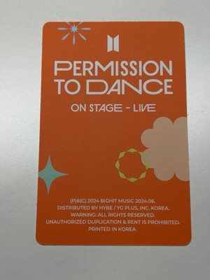 BTS RM トレカ PERMISSION TO DANCE アメリカ限定 BTS Permission to Dance on Stage in the US RM NAMJOON PC PTD