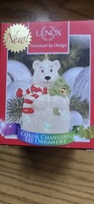LENOX COLOR CHANGING LIT POLAR BEAR CHRISTMAS ORNAMENT (Lighted) 2015 NIB