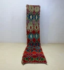 Moroccan Handmade Tribal Cotton Rug 2'3x12'7 ft  Berber Hallway Vintage Runner