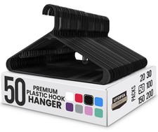 Plastic Hangers 50 Pack Space Saving Clothes Hanger Durable  Strong Closet...