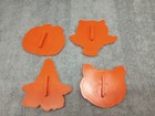 Vintage Hallmark Halloween Cookie Cutters 4 Pieces Orange Plastic — photo 2