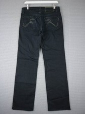 Rock & Repulic Waxed Straight Cut Denim Jeans Dark Mens 32W
