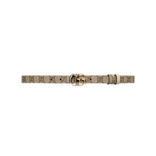 Gucci GG Marmont Reversible Belt Beige Pink Leather
