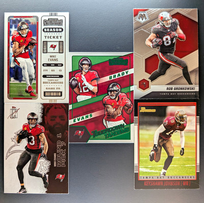 Tampa Bay Buccaneers 5 Card Lot Tom Brady Evans Gronkowski