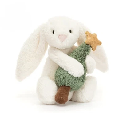 MARKENLOS Jellycat Bashful Bunny With Christmas Tree 2025Brand New With Tags And Dust Bag