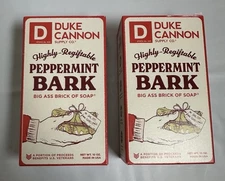 Duke Cannon Peppermint Bark 2-pack Brick Of Soap. New In Box. Holiday Scent.