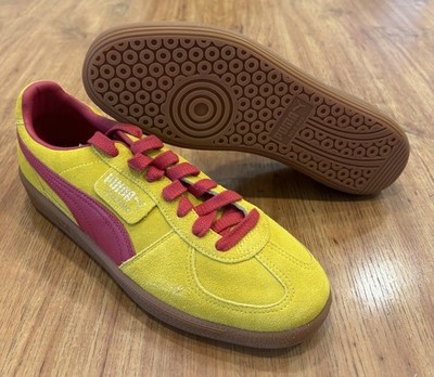 Puma Palermo Sneakers LifeStyle Shoe Pele Yellow/Archive Green 396463 01 Sz 11