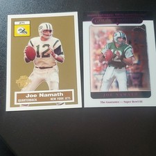 Joe Namath New York Jets Refracter, Retro 2 Card Lot