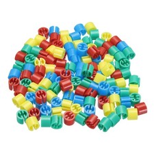 Clothes Hanger Markers Blank Tags Fit 3.5mm Rod Red/Yellow/Green/Blue, 200pcs
