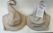 Olga 38D Butterscotch Luxury Lift Bra w Matching Lace Underwired 35063