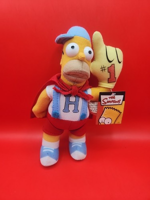#ad Mascot Homer Simpson 2006 Plush #1 Fan Sports Cape amp; Foam Finger Nanco Has Tags $10.99