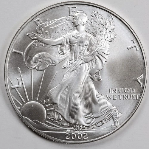 2002 American Silver Eagle (BU) in a Capsule - AUTHENTIC!