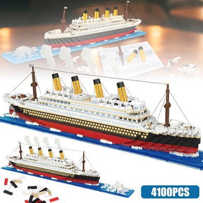 Titanic Bauspielzeug LED Titanic Schiff Baukasten Schiff Modell Klemmbausteine