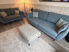 DFS French Connection Zinc Sofa 4seater, 2seater & Footstool