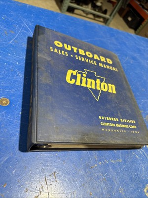 Vintage Clinton Outboard Engines Service Manual Dealer Manual